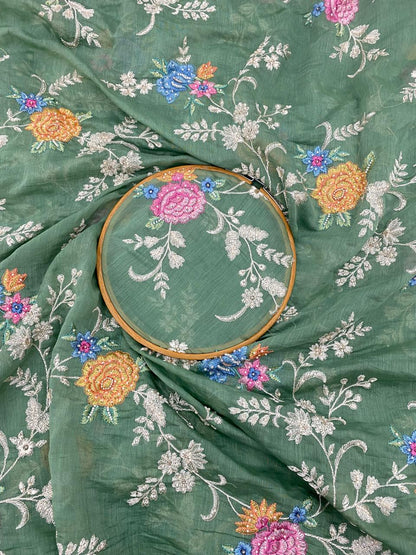 Chanderi Embroidery (Color Available) 44"Inch