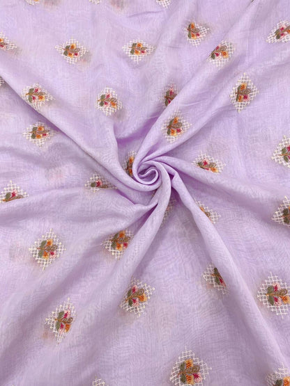 Chanderi Embroidery (Color Available) 44"Inch
