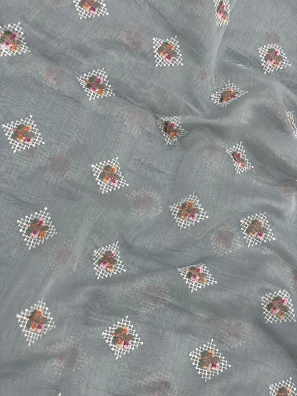 Chanderi Embroidery (Color Available) 44"Inch