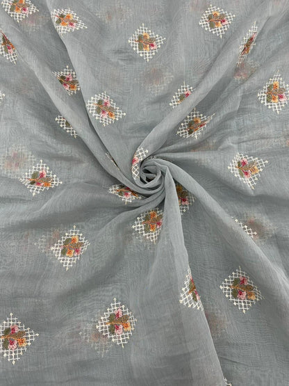 Chanderi Embroidery (Color Available) 44"Inch
