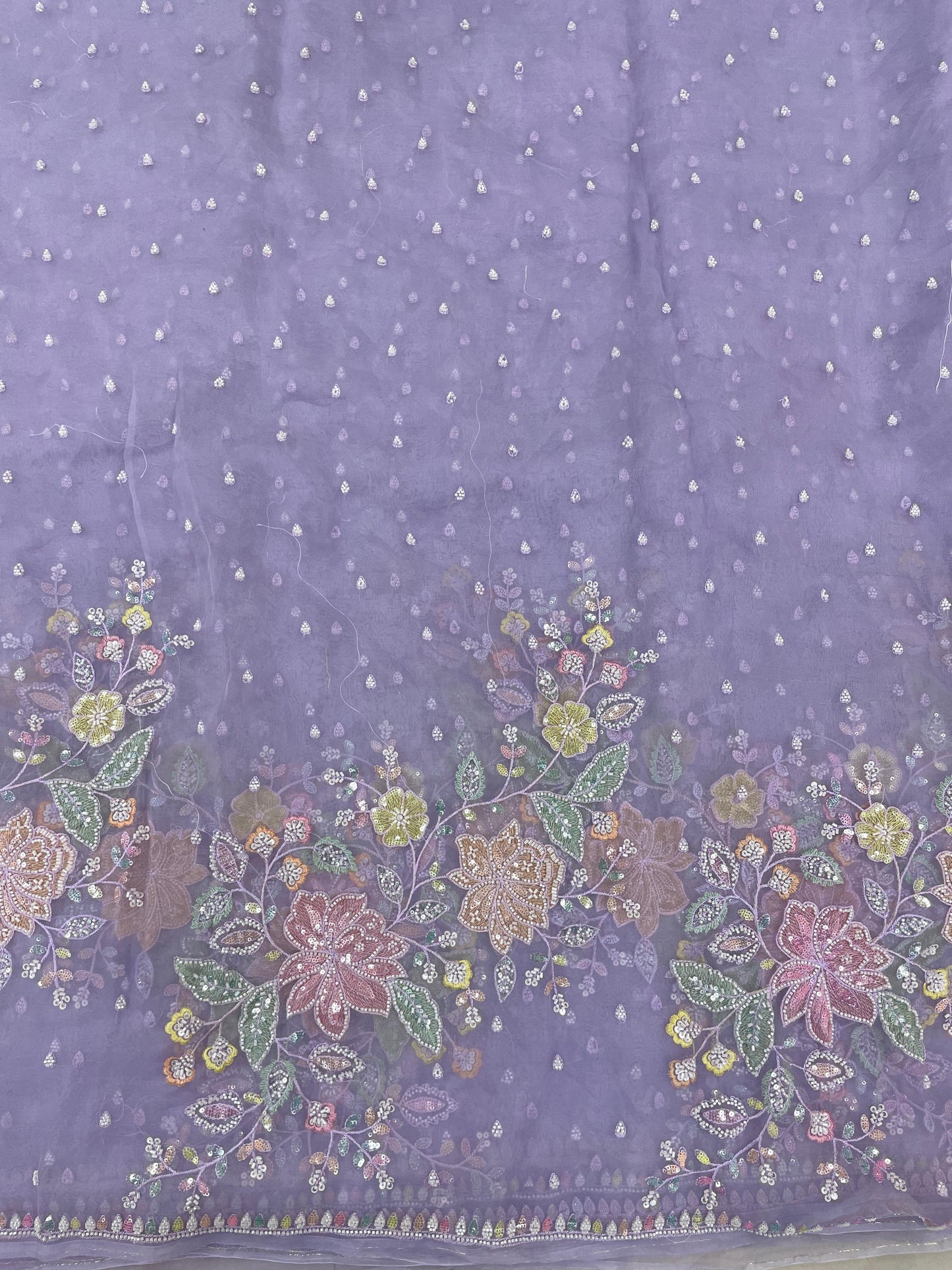 Organza Panel Embroidery  [Color Available]