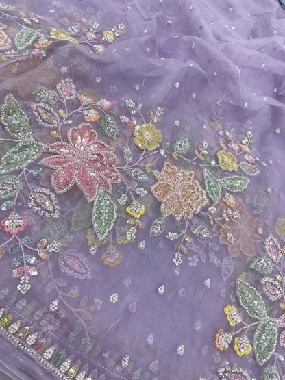 Organza Panel Embroidery  [Color Available]