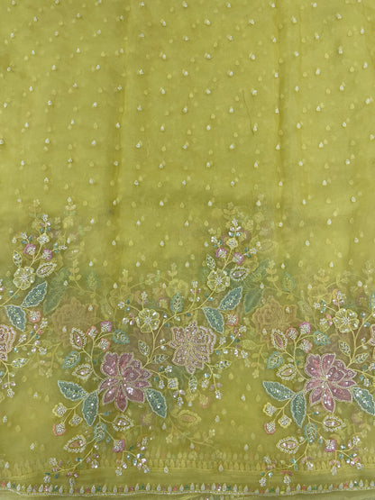 Organza Panel Embroidery  [Color Available]
