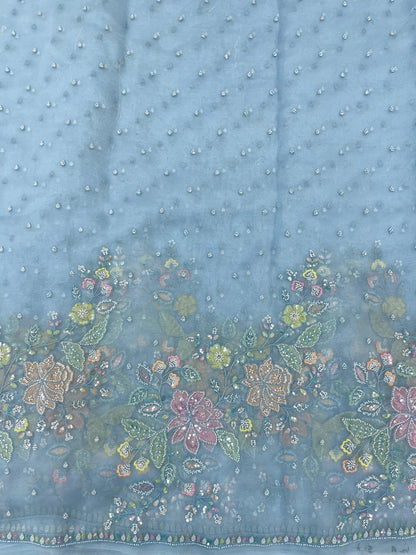 Organza Panel Embroidery  [Color Available]