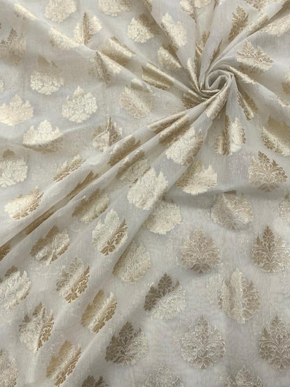Chanderi Jacquard Dyeable