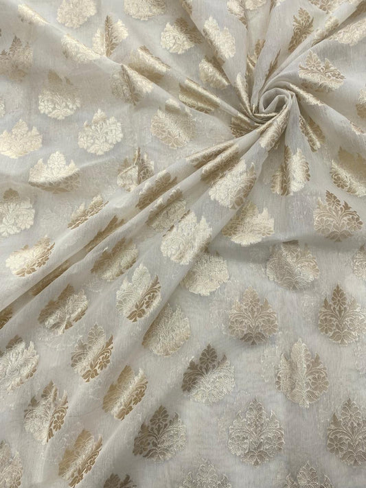 Chanderi Jacquard Dyeable