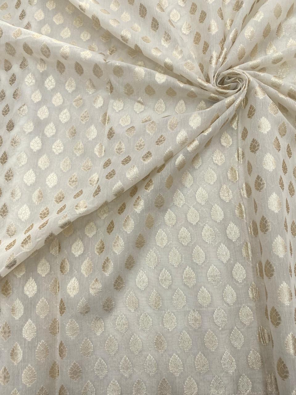 Chanderi Jacquard Dyeable