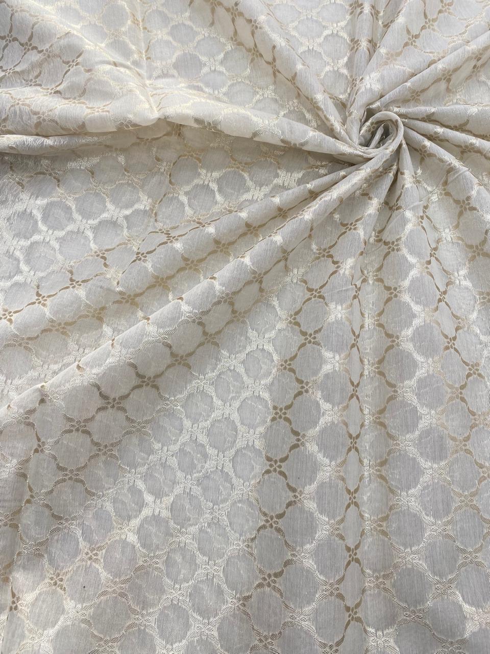 Chanderi Jacquard Dyeable