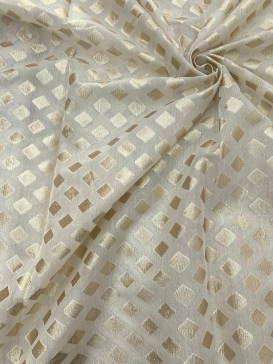 Chanderi Jacquard Dyeable