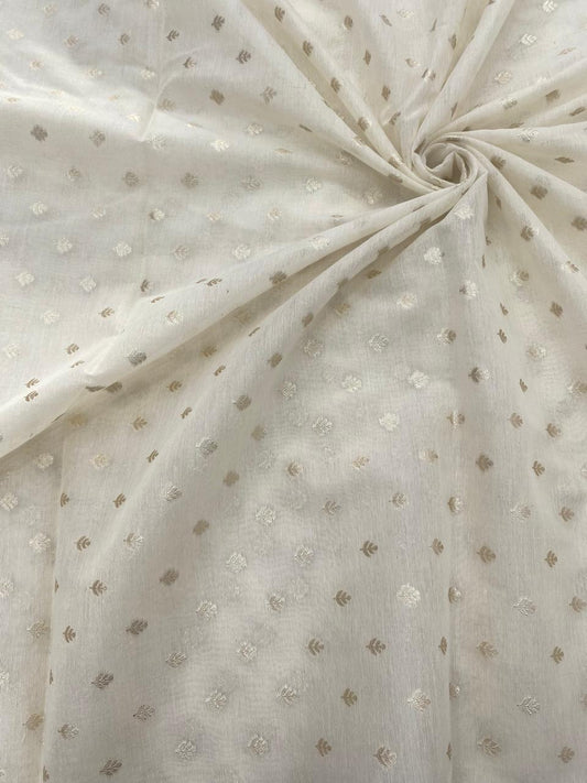Chanderi Jacquard Dyeable