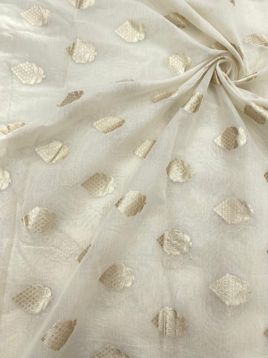 Chanderi Jacquard Dyeable