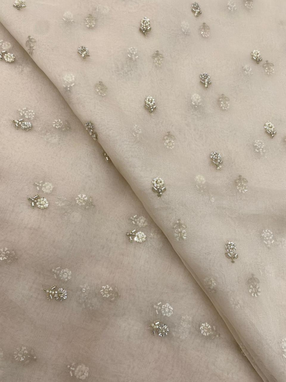 Organza Butti Embroidery Fabric (Colors Available)