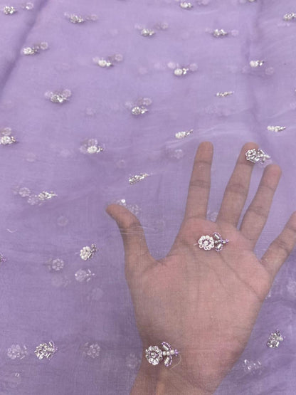 Organza Butti Embroidery Fabric (Colors Available)
