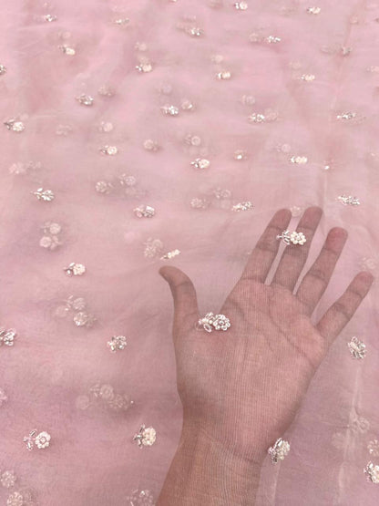Organza Butti Embroidery Fabric (Colors Available)