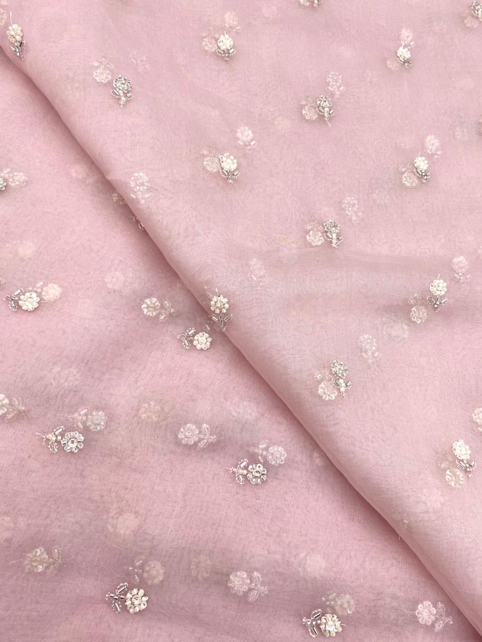 Organza Butti Embroidery Fabric (Colors Available)