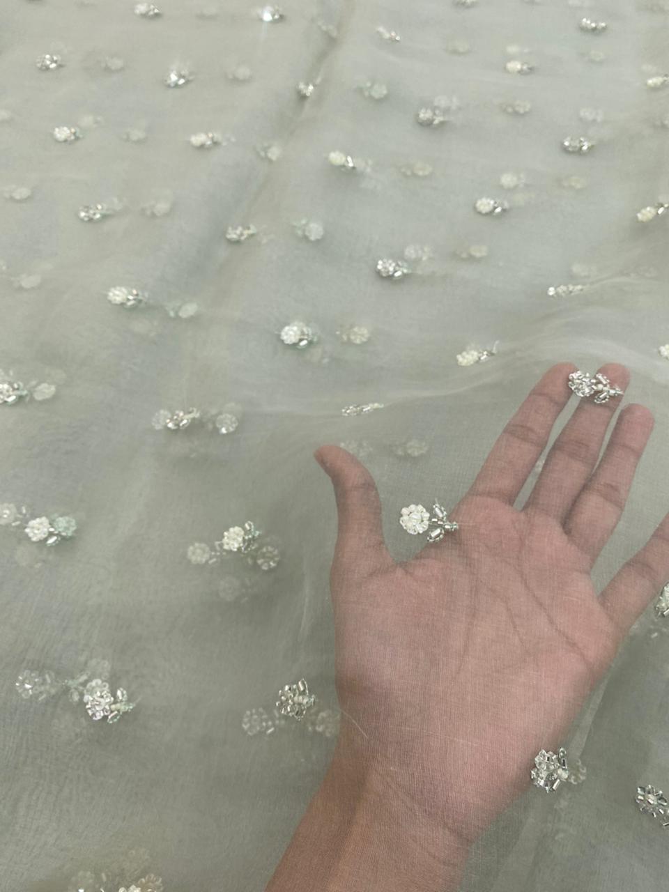 Organza Butti Embroidery Fabric (Colors Available)