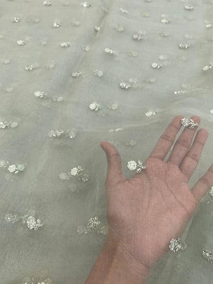 Organza Butti Embroidery Fabric (Colors Available)