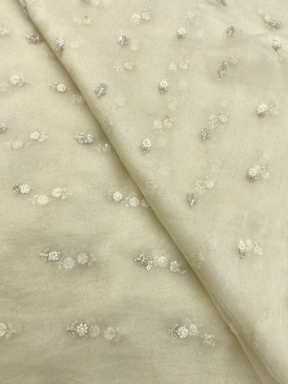 Organza Butti Embroidery Fabric (Colors Available)