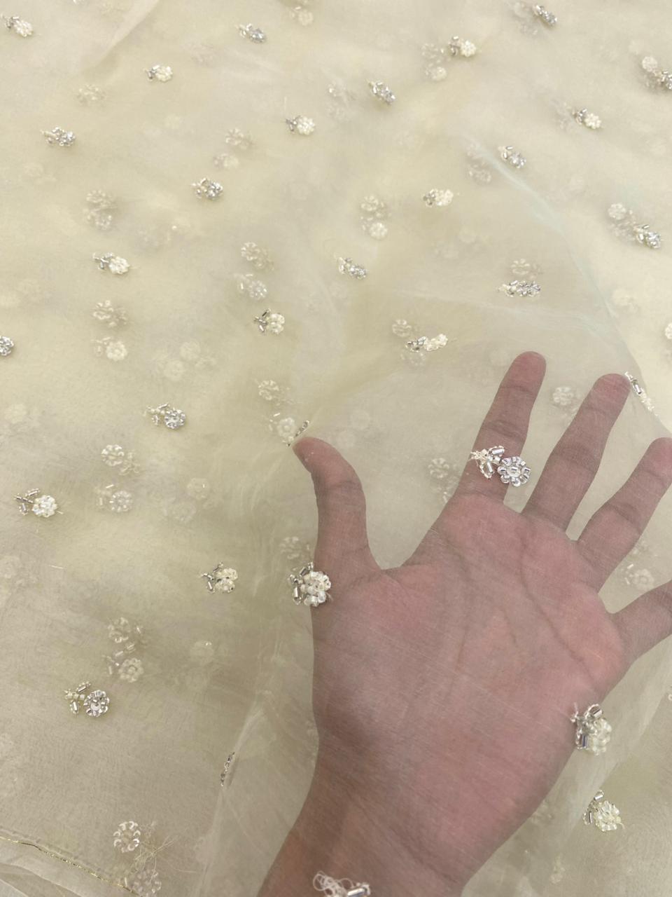 Organza Butti Embroidery Fabric (Colors Available)