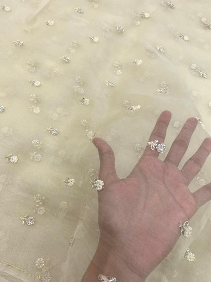 Organza Butti Embroidery Fabric (Colors Available)