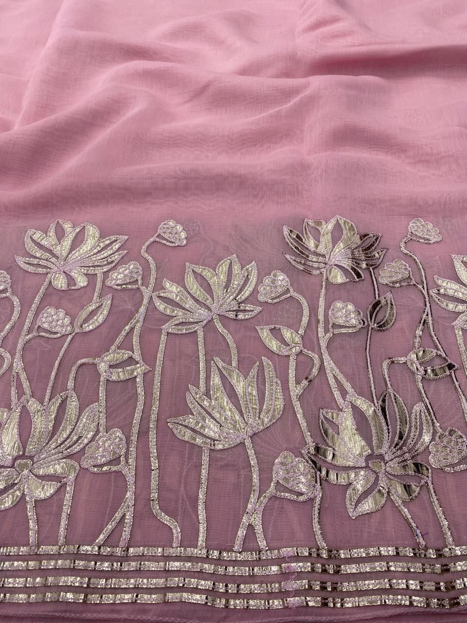 Chanderi Gota Embroidery
