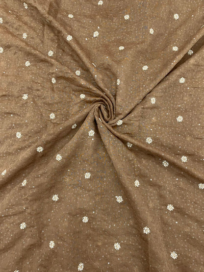 Chanderi Sequence Embroidery 44"Inch (Colours Available)