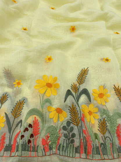 Chanderi Panel Embroidery
