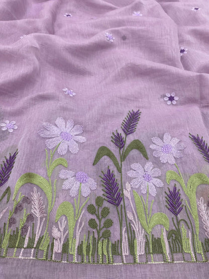 Chanderi Panel Embroidery