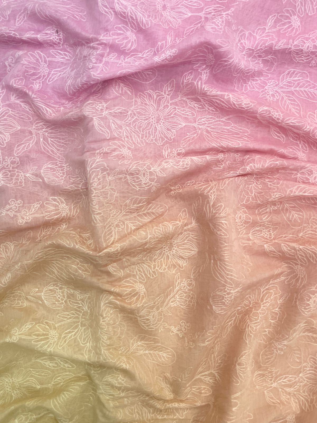 Chanderi Shaded Embroidery