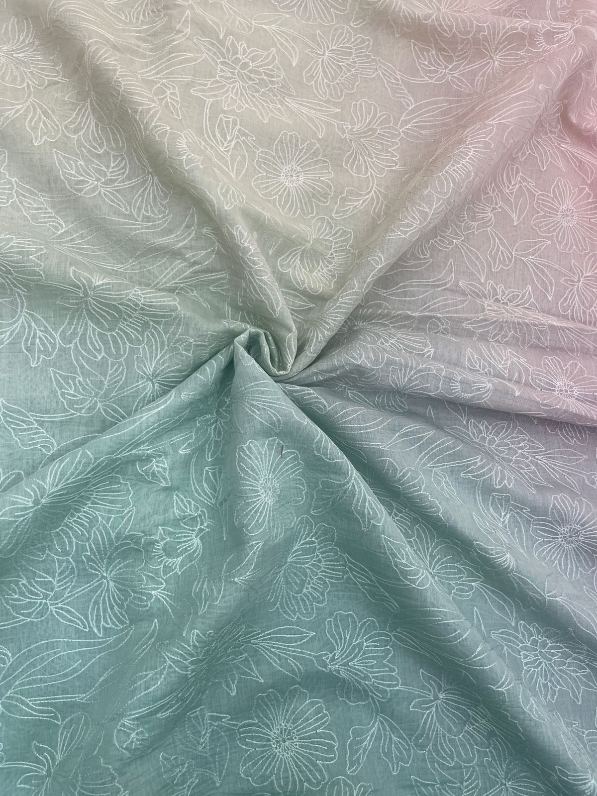 Chanderi Shaded Embroidery