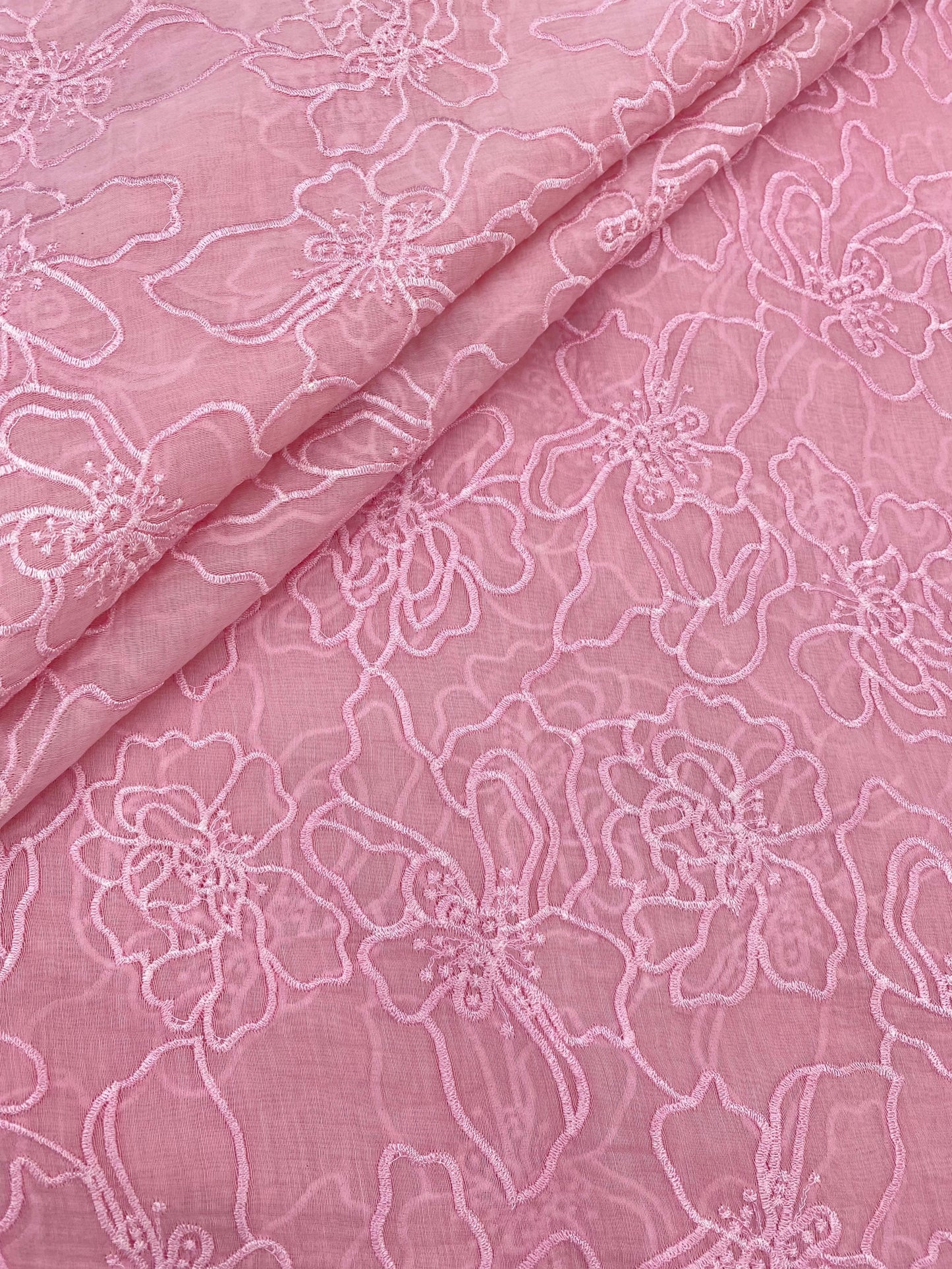 Silk Chanderi Self Color Embroidey 44"Inch (Colours Available)