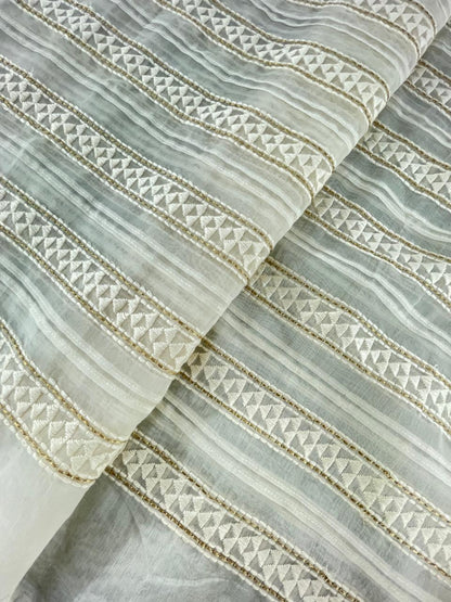 Chanderi Silk Embroidery (Dyeable) 44"inch