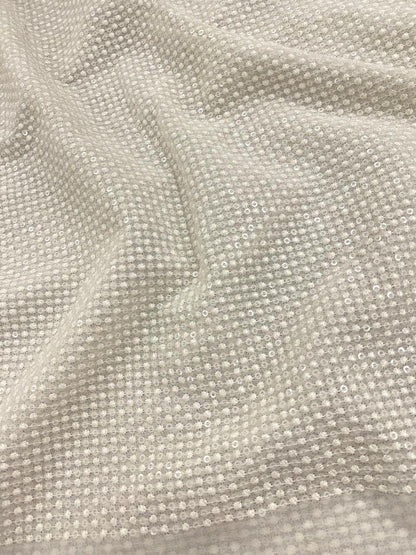Georgette zari Work Embroidery Dyeable