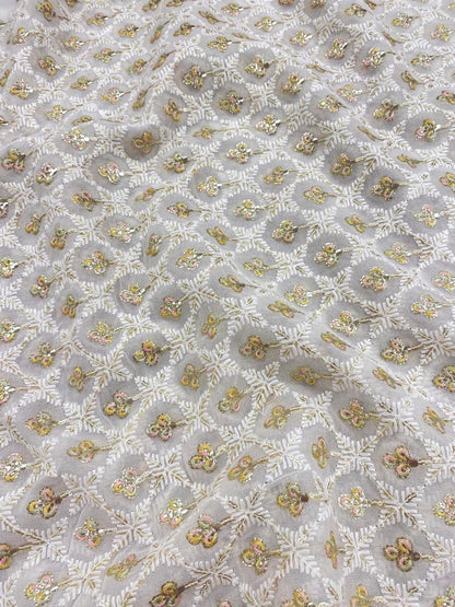 Georgette Embroidery Dyeable