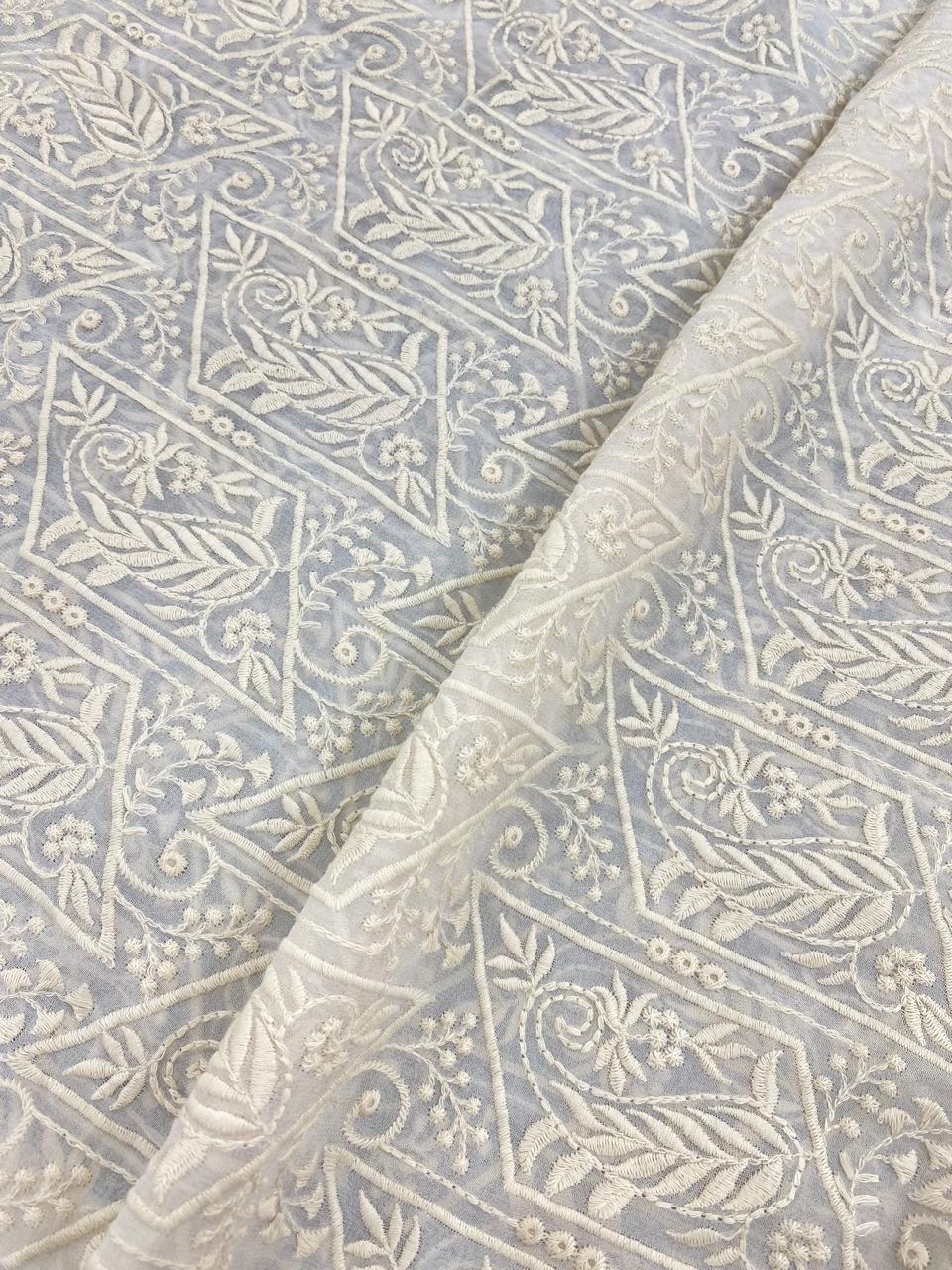 Georgette Embroidery Dyeable