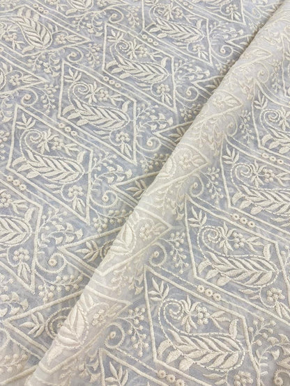 Georgette Embroidery Dyeable