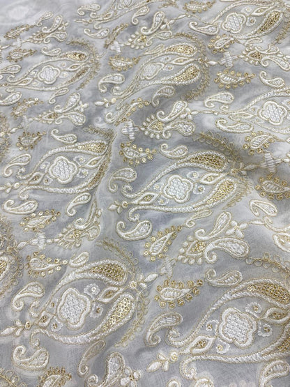 Georgette Embroidery Dyeable