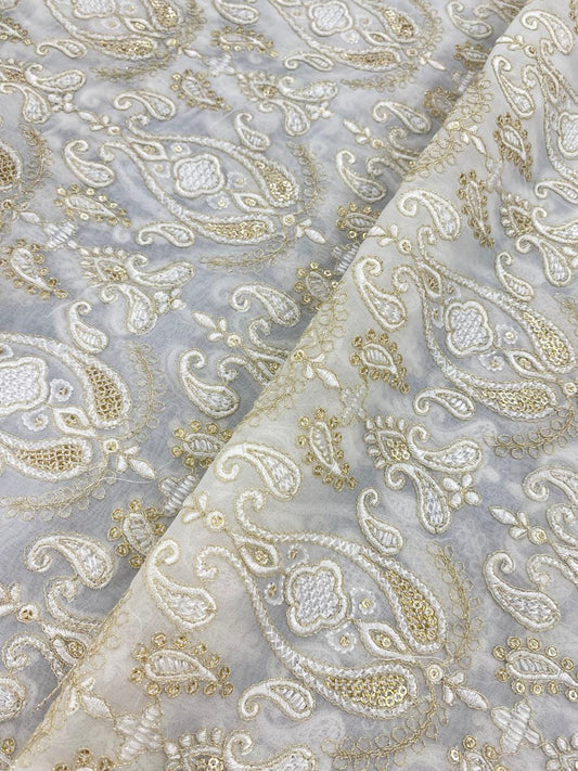 Georgette Embroidery Dyeable