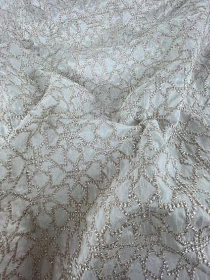 Mysore Silk Embroidery Dyeable