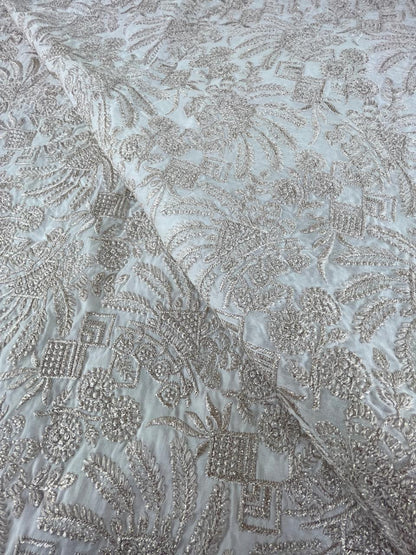 Mysore Silk Embroidery Dyeable