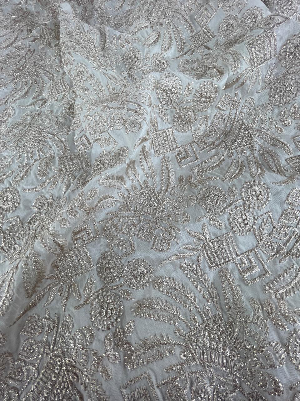 Mysore Silk Embroidery Dyeable