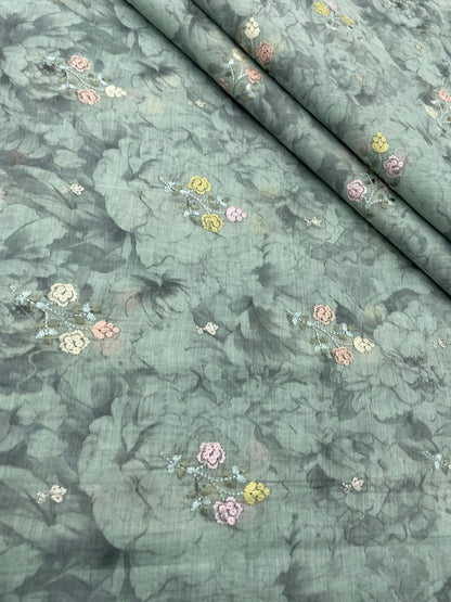 Chanderi Print Embroidery
