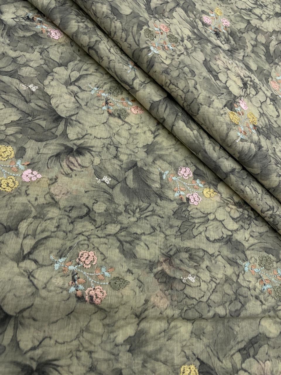 Chanderi Print Embroidery