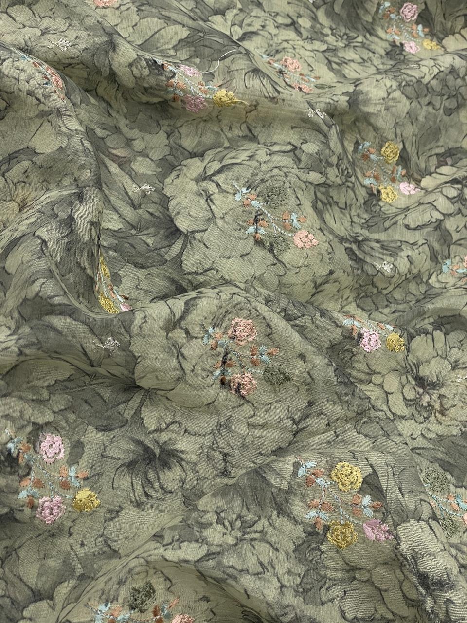 Chanderi Print Embroidery