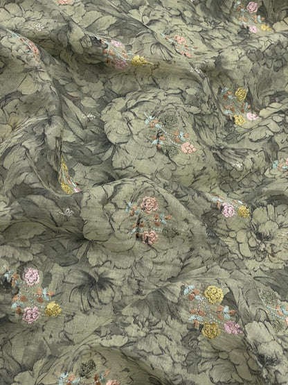 Chanderi Print Embroidery
