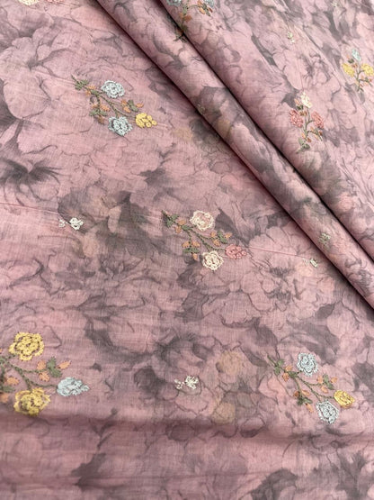 Chanderi Print Embroidery