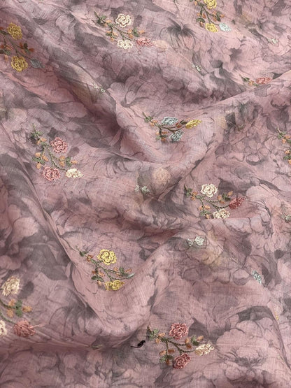 Chanderi Print Embroidery