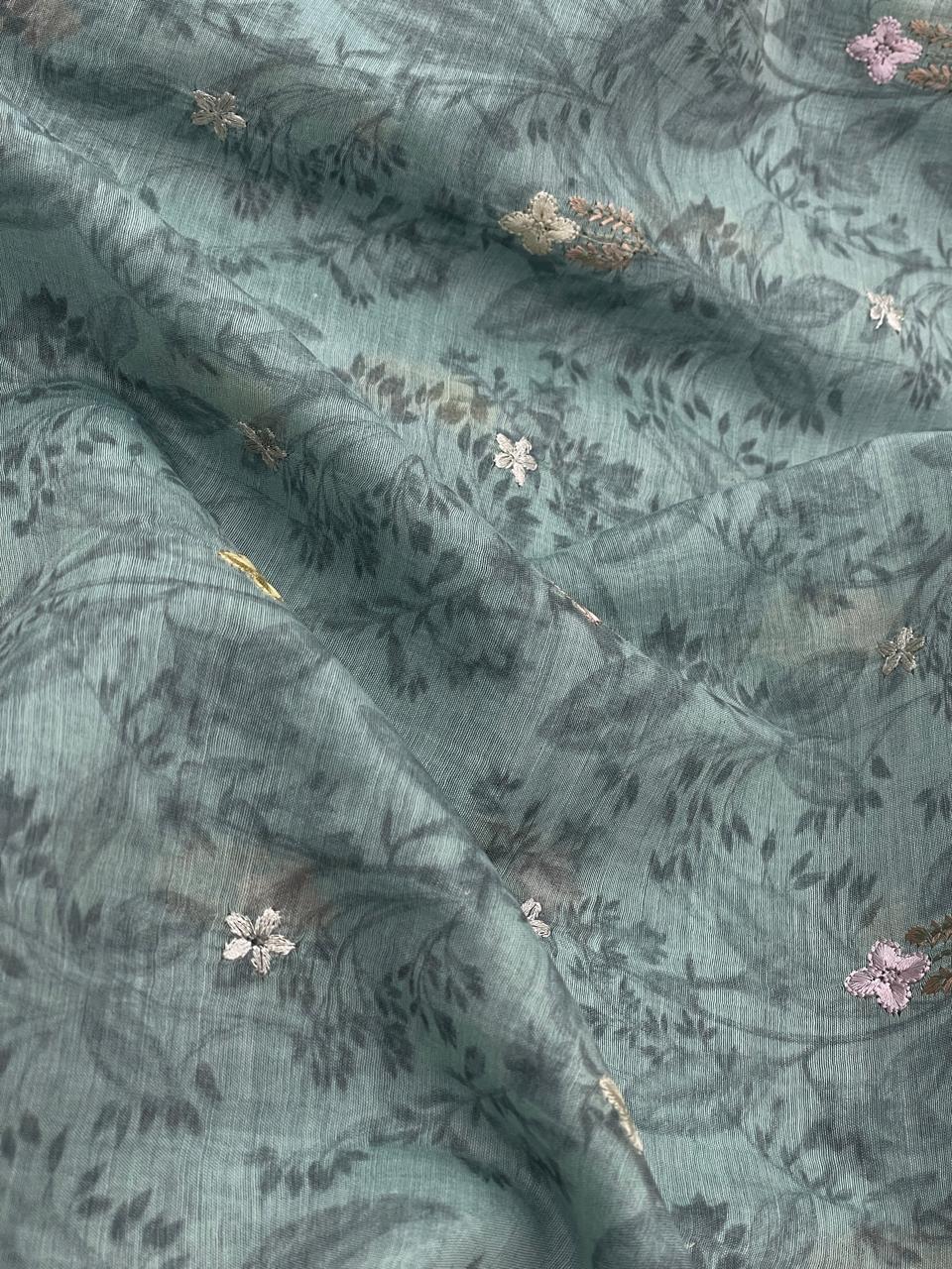 Chanderi Print Embroidery