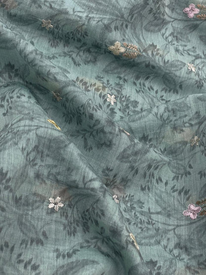 Chanderi Print Embroidery