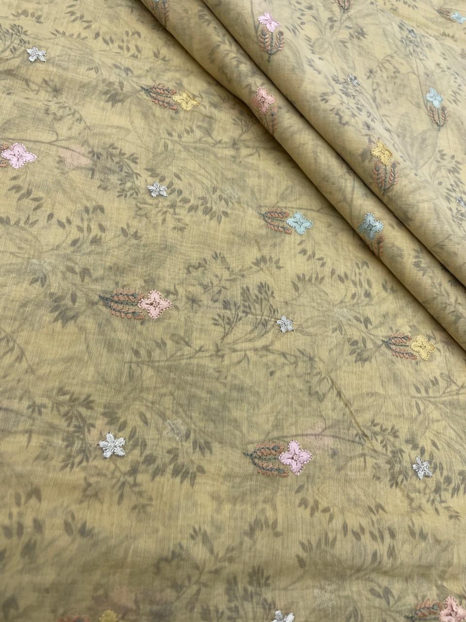 Chanderi Print Embroidery